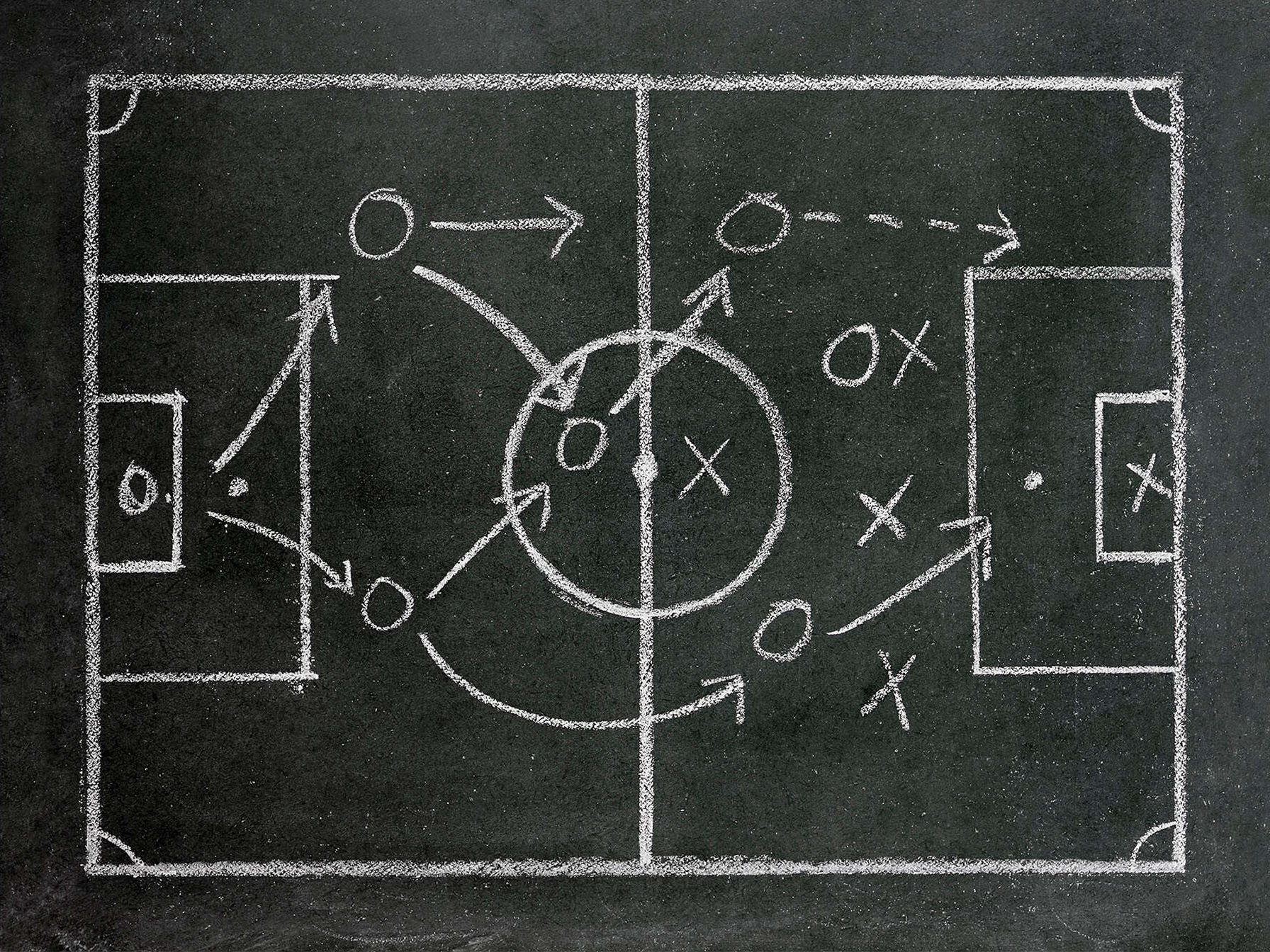 A football tactics board illustrating the hidden complexities of team dynamics and player chemistry.