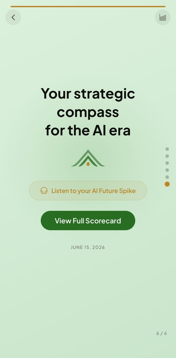 Personal results webpage closing screen with audio briefing link